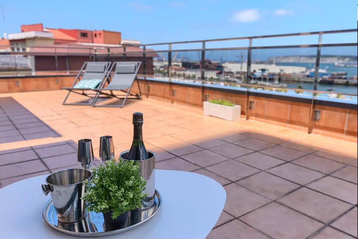 Atico Lujo Costa Vasca Bilbaoterraza Mar Jacuzi Apartment Santurtzi Exterior photo
